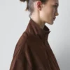Blouson aviateur en cuir suédé Blouson aviateur en cuir suédé