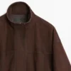 Blouson aviateur en cuir suédé Blouson aviateur en cuir suédé