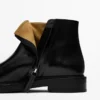 Bottines en cuir avec doublure en daim Bottines en cuir avec doublure en daim