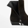 Bottines en cuir croûte brossé Bottines en cuir croûte brossé