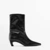 Bottines à talons hauts en cuir Bottines à talons hauts en cuir
