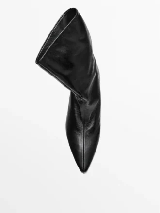 Bottines à talons hauts en cuir Bottines à talons hauts en cuir