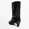 Bottines à talons hauts en cuir Bottines à talons hauts en cuir