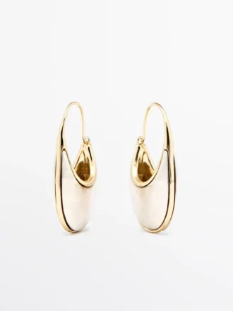 Boucles d&rsquo;oreilles anneaux contrastées