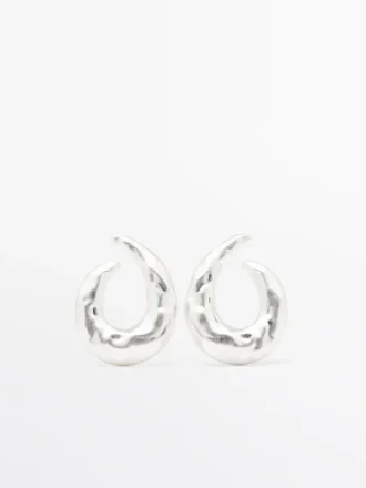 Boucles d&rsquo;oreilles créoles texturées