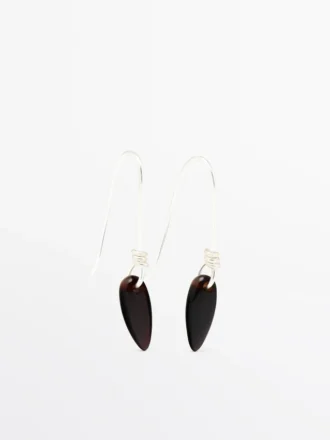 Boucles d&rsquo;oreilles pendantes en pierre