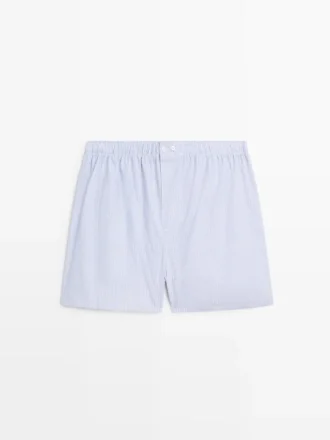Boxers rayés 100 % coton