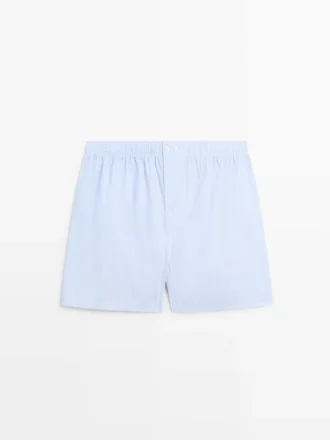 Boxers rayés 100 % coton