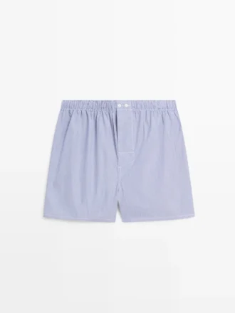 Boxers rayés 100 % coton