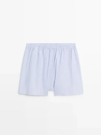 Boxers rayés 100 % coton
