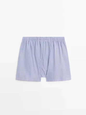 Boxers rayés 100 % coton