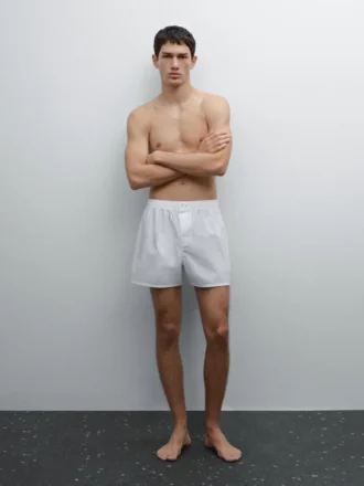 Boxers unis 100 % coton