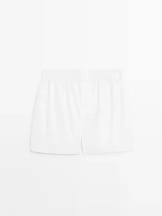 Boxers unis 100 % coton
