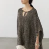 Cape en tricot de coton mélangé