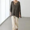 Cape en tricot de coton mélangé