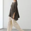 Cape en tricot de coton mélangé