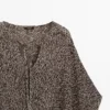 Cape en tricot de coton mélangé