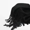 Cape en tricot mélangé laine avec franges Cape en tricot mélangé laine avec franges