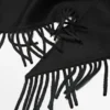Cape en tricot mélangé laine avec franges Cape en tricot mélangé laine avec franges