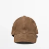 Casquette en cuir suédé Casquette en cuir suédé