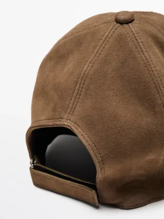 Casquette en cuir suédé