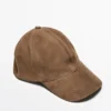 Casquette en cuir suédé Casquette en cuir suédé