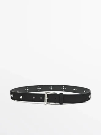 Ceinture ajourée cloutée