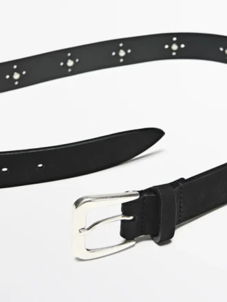 Ceinture ajourée cloutée