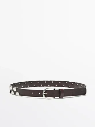 Ceinture avec appliques métalliques