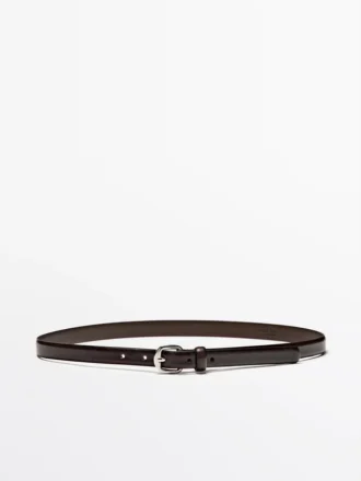 Ceinture en cuir avec boucle arquée