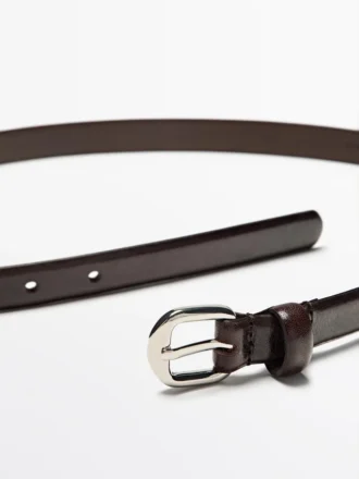 Ceinture en cuir avec boucle arquée