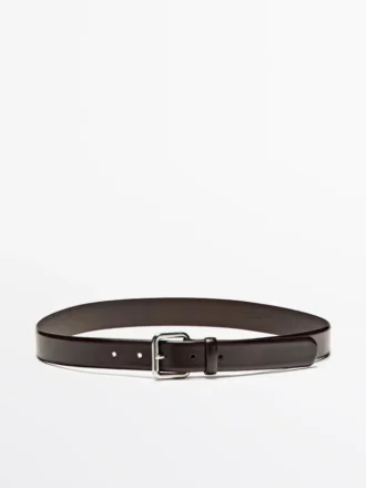 Ceinture en cuir avec boucle carrée