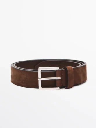 Ceinture en cuir avec boucle carrée