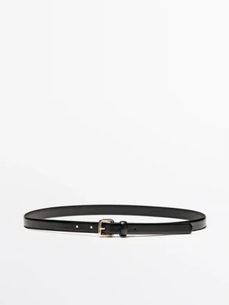 Ceinture en cuir avec boucle carrée