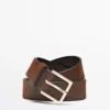 Ceinture en cuir avec boucle carrée Ceinture en cuir avec boucle carrée