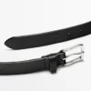 Ceinture en cuir nappa avec boucle carrée Ceinture en cuir nappa avec boucle carrée