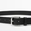 Ceinture en cuir nappa avec boucle carrée Ceinture en cuir nappa avec boucle carrée