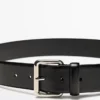 Ceinture en cuir nappa avec boucle carrée Ceinture en cuir nappa avec boucle carrée