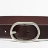 Ceinture en cuir nappa avec boucle ovale Ceinture en cuir nappa avec boucle ovale