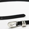 Ceinture en cuir nappa avec boucle ovale Ceinture en cuir nappa avec boucle ovale