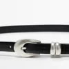 Ceinture en cuir nappa avec boucle ovale Ceinture en cuir nappa avec boucle ovale