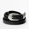 Ceinture en cuir nappa avec boucle ovale Ceinture en cuir nappa avec boucle ovale
