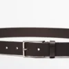 Ceinture en cuir nappa avec boucle rectangulaire Ceinture en cuir nappa avec boucle rectangulaire
