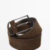 Ceinture en cuir nappa souple avec boucle en nickel Ceinture en cuir nappa souple avec boucle en nickel