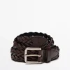 Ceinture en cuir nappa tressé Ceinture en cuir nappa tressé