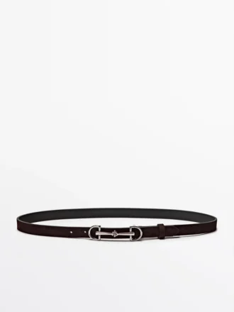 Ceinture Equestrian en cuir nubuck