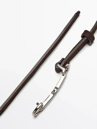 Ceinture Equestrian en cuir nubuck