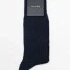 Chaussettes en mélange de coton à bords-côtes Chaussettes en mélange de coton à bords-côtes