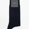 Chaussettes unies en maille de coton mélangé Chaussettes unies en maille de coton mélangé