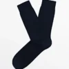 Chaussettes unies en maille de coton mélangé Chaussettes unies en maille de coton mélangé